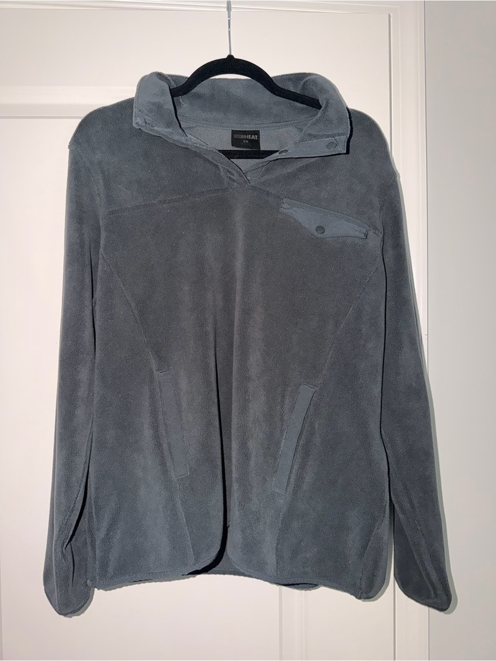 Dark Gray/Blue Fleece Pullover